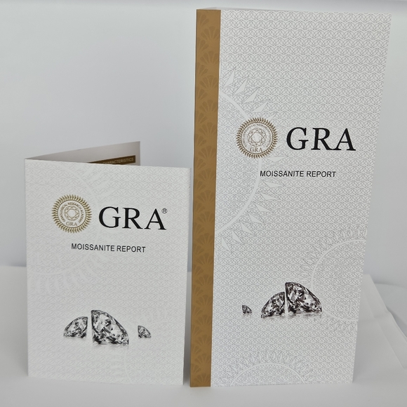 2ct Garnet Red Moissanite Ring - Picture 4 of 5